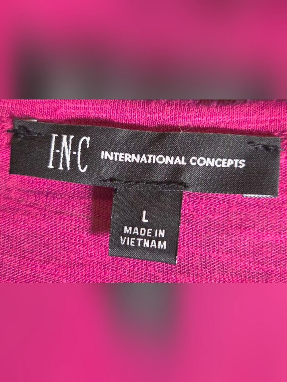 INC International Concepts Ruched Side Tie Tunic Top Pink - Large - Picture 10 of 12
